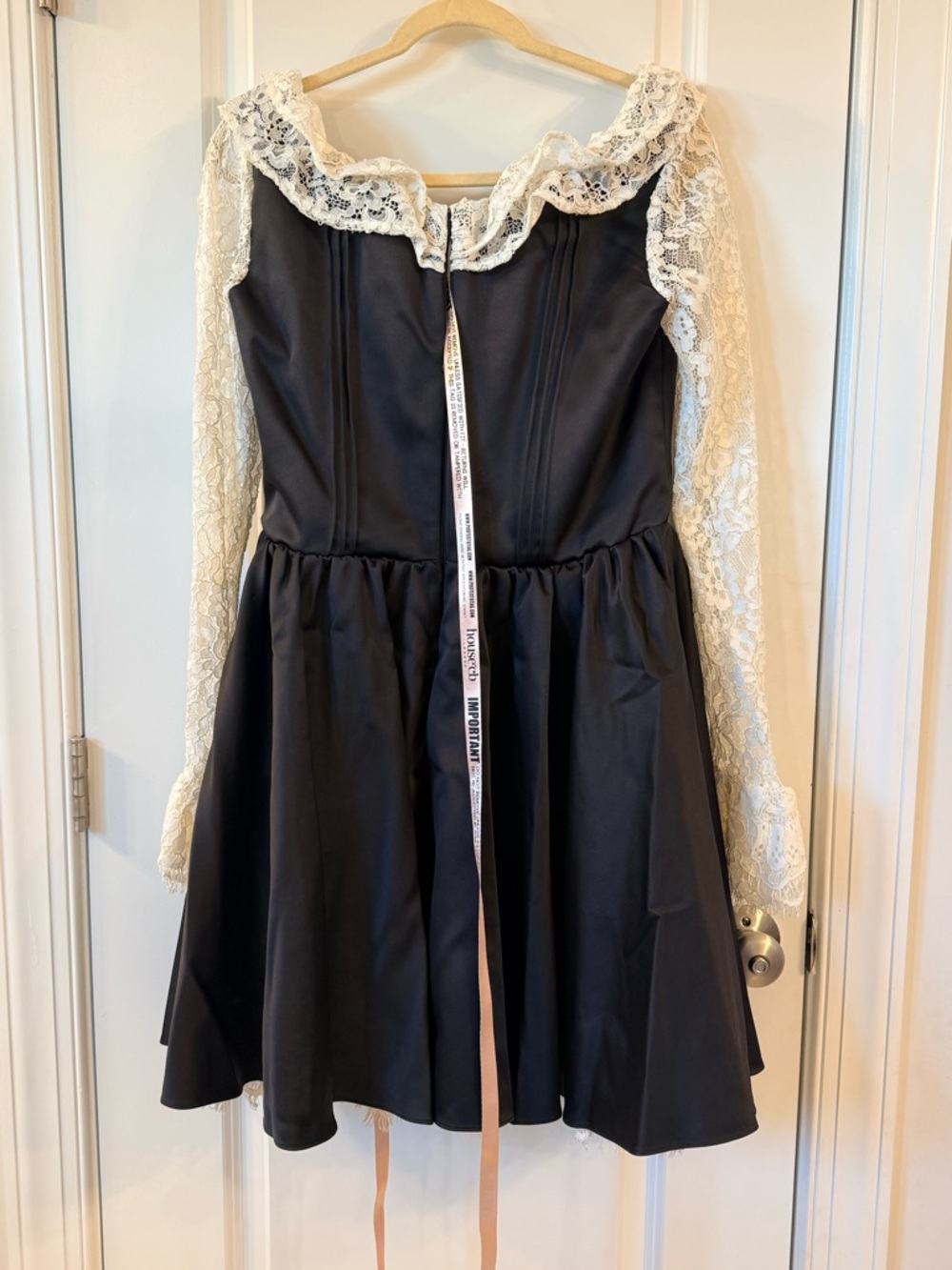 House of CB Cleora Coquette/Romantic Goth Ivory/Black dress- ( XL & extra length - Picture 8 of 8